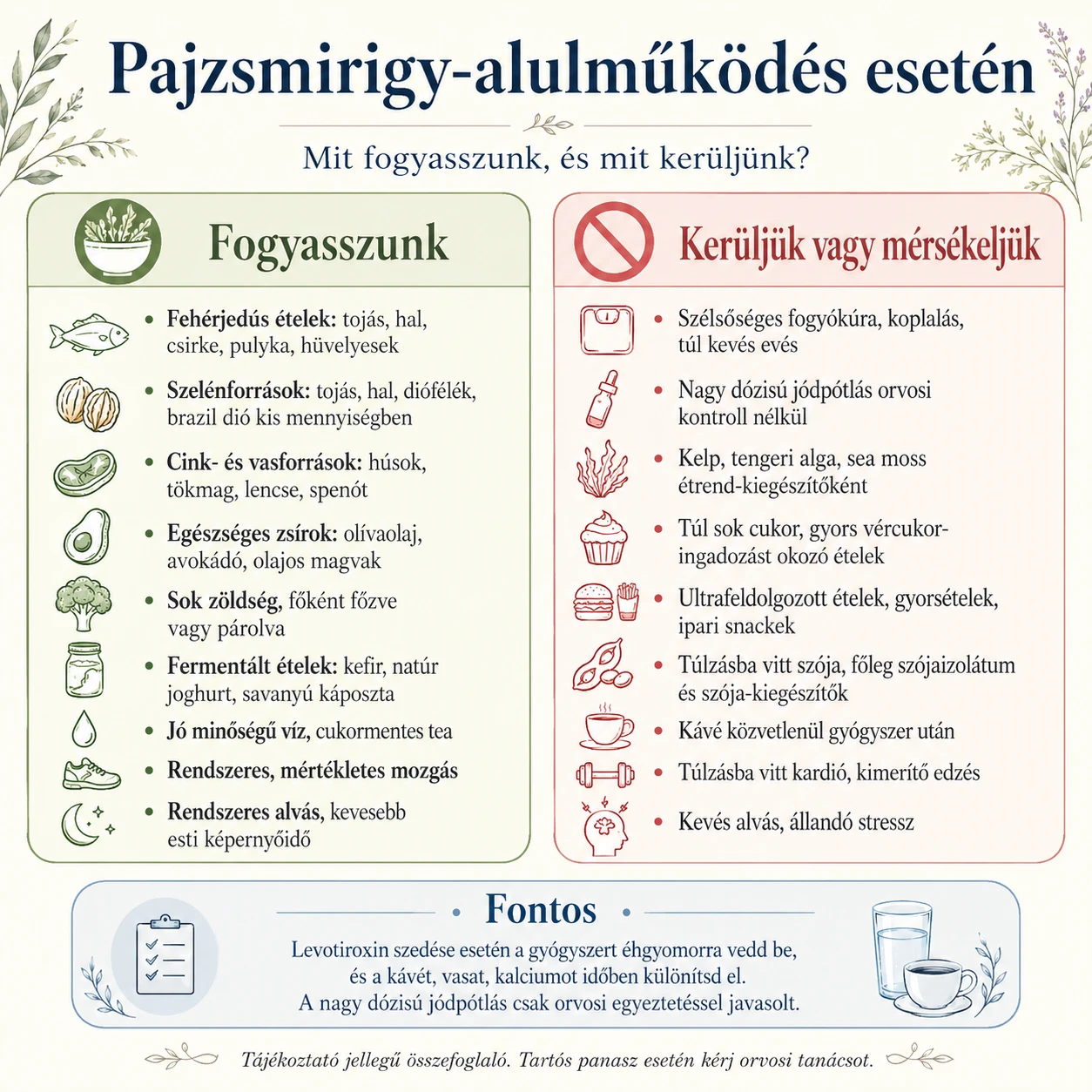 pajzsmirigy működés alul