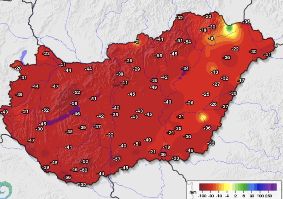 aszály magyarország hőtérkép