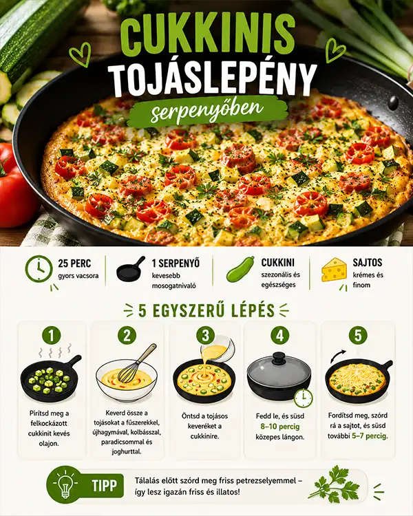 Cukkinis tojáslepény