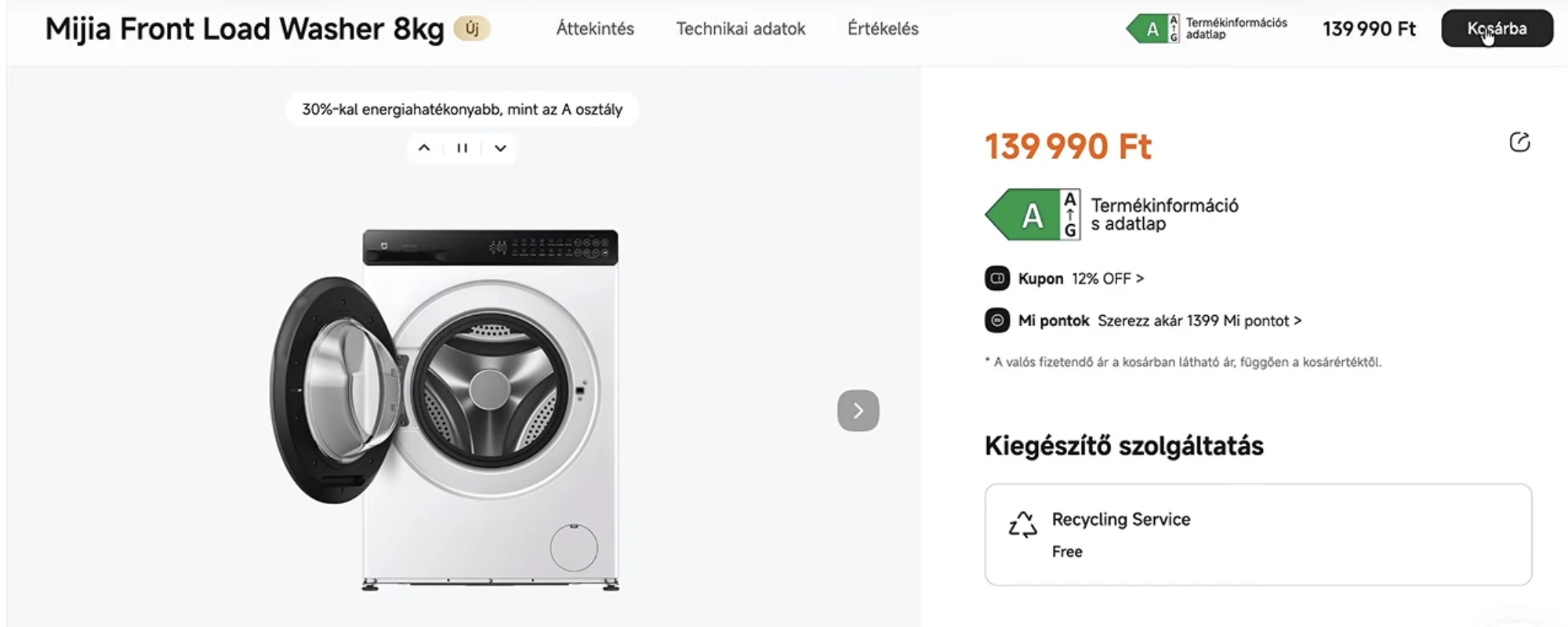 Xiaomi Front Load Washer 8 kg