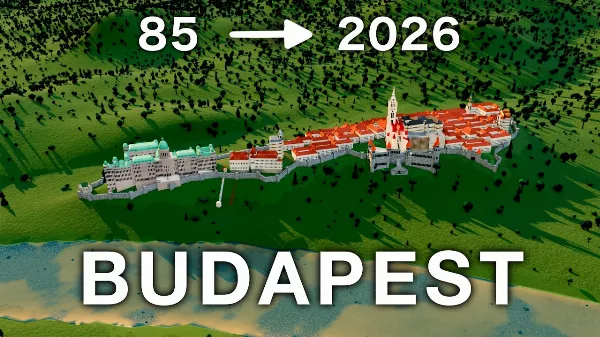 Budapest 2000 éve 8 percben: Elképesztő 3D timelapse animáción elevenedik meg a főváros története